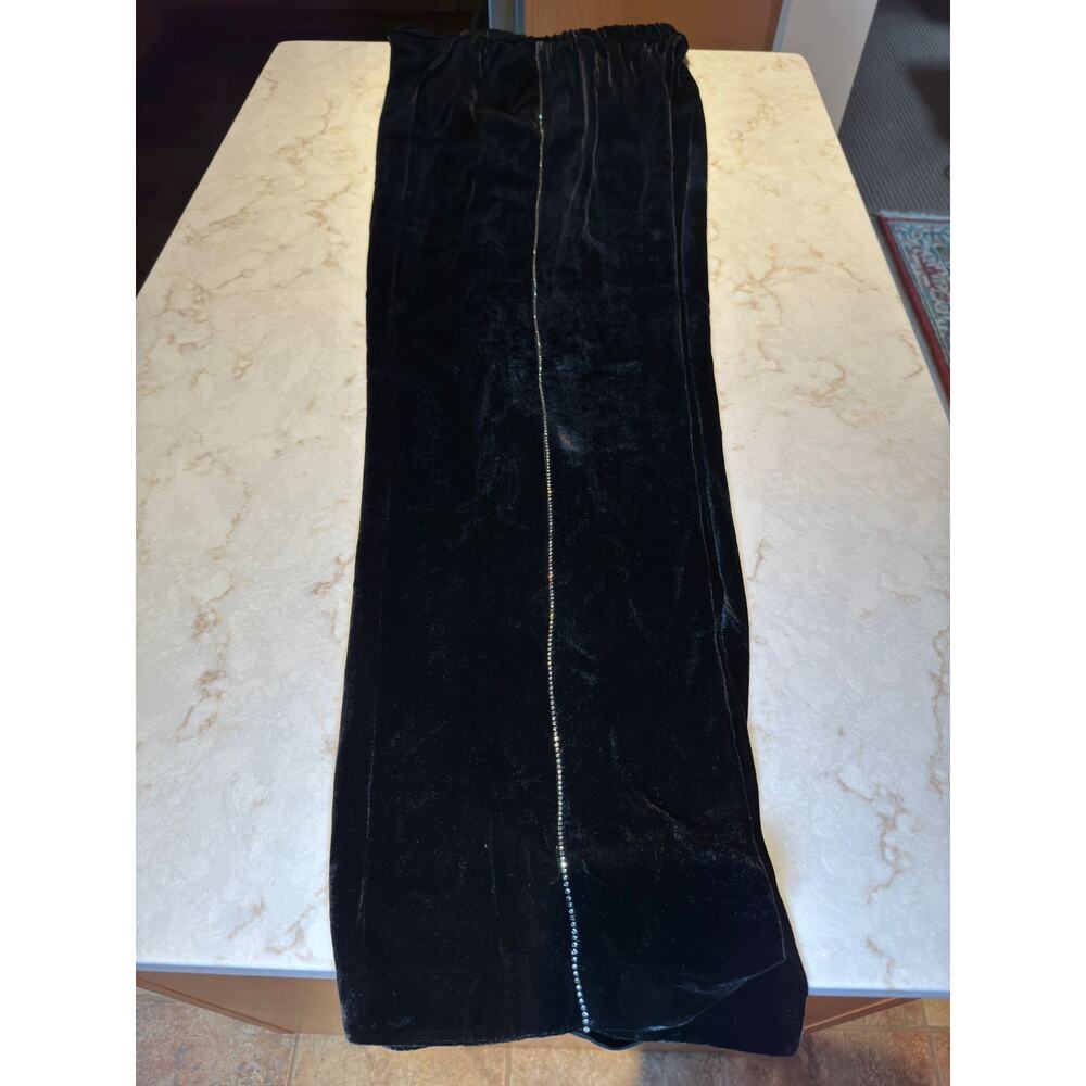 $631 No21 Velvet Track Pants with Swarovski Crystals Stripe Euro 44 / Large NWT - Picture 3 of 7